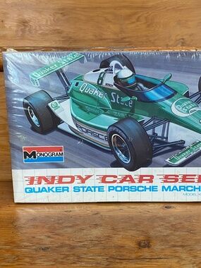 SEALED Monogram #2913 Quaker State Porsche March Indy Car 1/24 Scale Model Kit